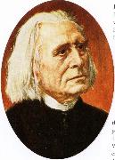 felix mendelssohn a portrait of franz liszt in old age oil on canvas